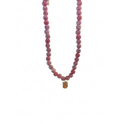 MNU W Pink Rhinestone Bead Neck PNK